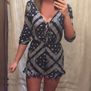Paisley Bandana Print Romper